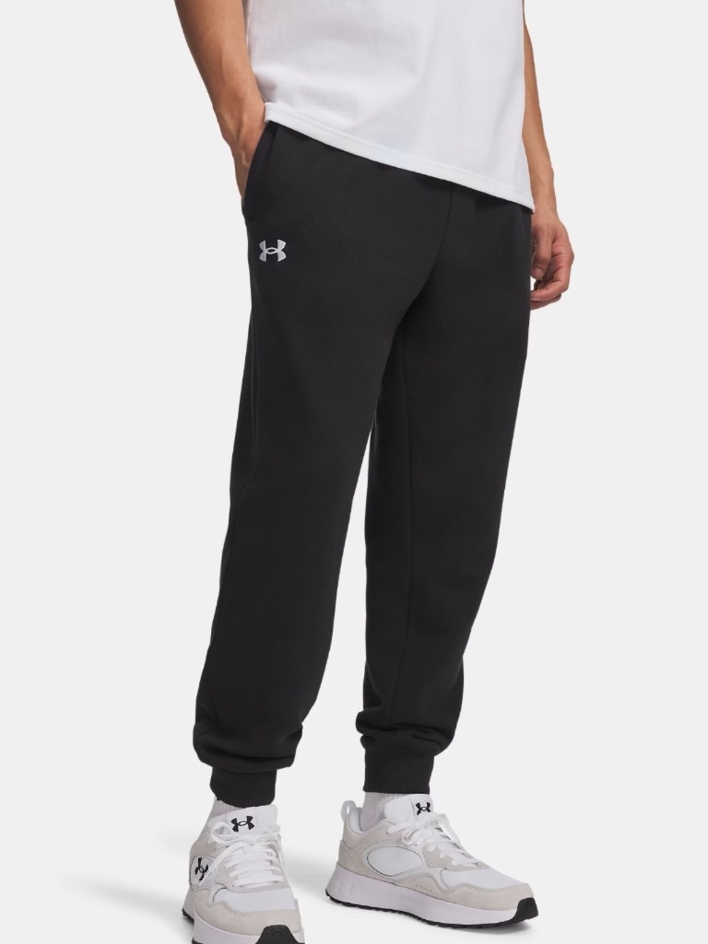 Men's Under Armour Rival Fleece Joggers in Black Size Large Tall (LT)